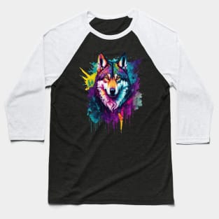 The Watercolor Wolf Baseball T-Shirt